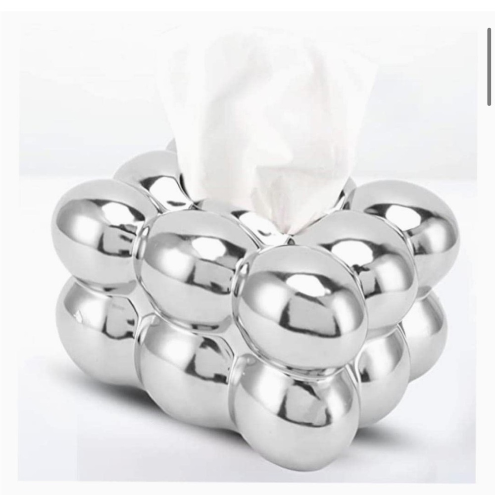 Silver tissue/napkin dispenser